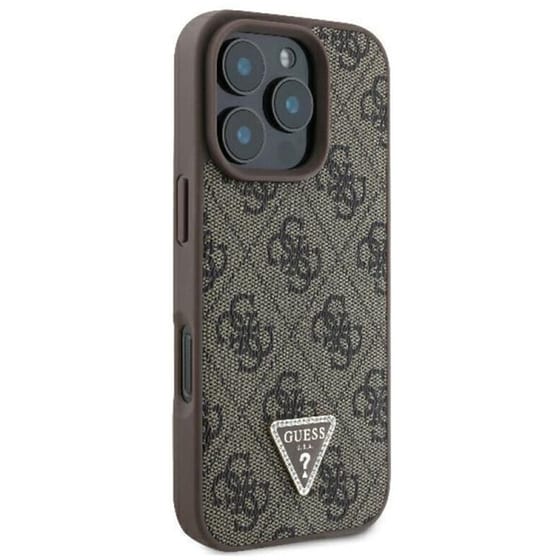 Θήκη Apple iPhone 16 Pro Guess 4g Triangle Strass - Καφέ image 1