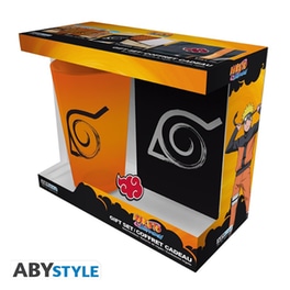 Σετ Πότηρι με Πιν & Σημειωματάριο ABYstyle Naruto Γυάλινο 400 ml - Konoha