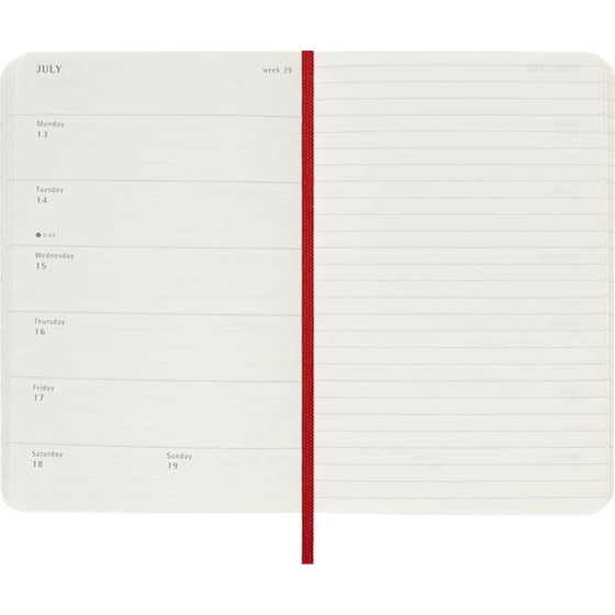 Ημερολόγιο Εβδομαδιαίο Moleskine 2026 12Μ Pocket Scarlet Red Soft image 3