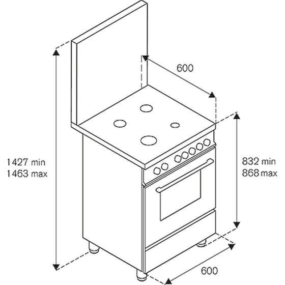 LA GERMANIA PRM6640GXT(GPL) 56 Lt Inox Κουζίνα Φυσικού Αερίου image 5