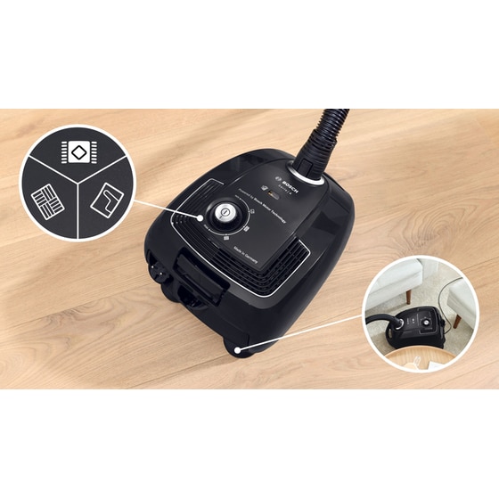 BOSCH BGB38BA1 Series 4 600 W με Σακούλα 4 L Μαύρη Ηλεκτρική Σκούπα image 1