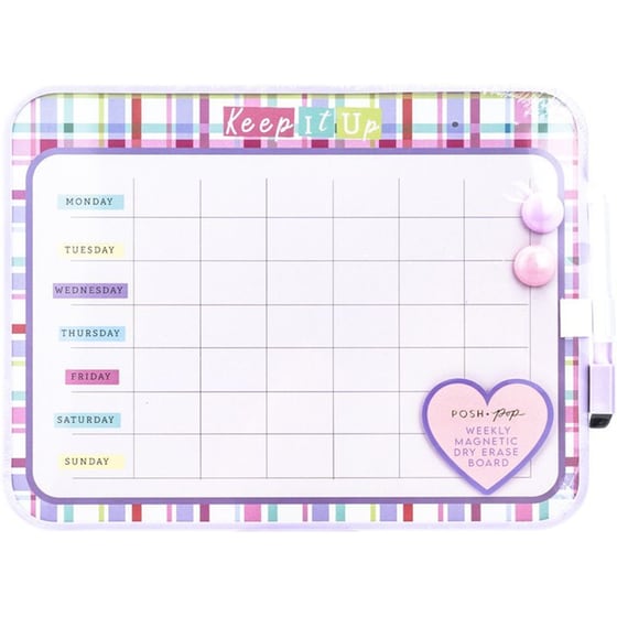 Πλάνο Εβδομαδιαίο Posh+Pop Μαγνητικό Dry Erase Colourful image 0
