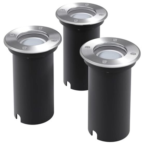 Vidaxl Φωτιστικά Χωνευτά Led Στρογγυλά Εξωτερικού Χώρου 3 Τεμ. image 1