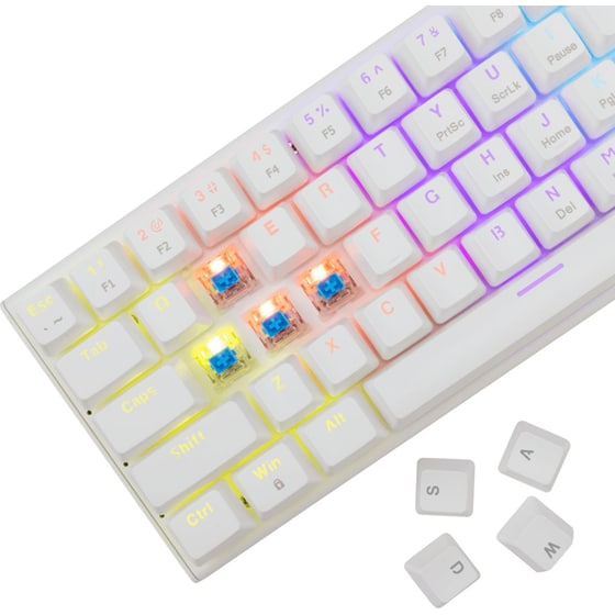 White Shark Wakizashi -2 Ενσύρματο Gaming Πληκτρολόγιο με Blue διακόπτες - White (US) image 2