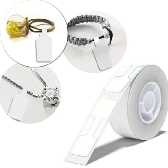 Κασέτα Ετικετογράφου NIIMBOT 13x75mm 90 Ετικέτες για Κοσμήματα - Λευκό image 1