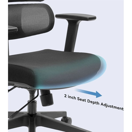 Καρέκλα Γραφείου/Gaming Eureka Ergonomic ERK-OC12-B από Ύφασμα Mesh - Μαύρη image 10