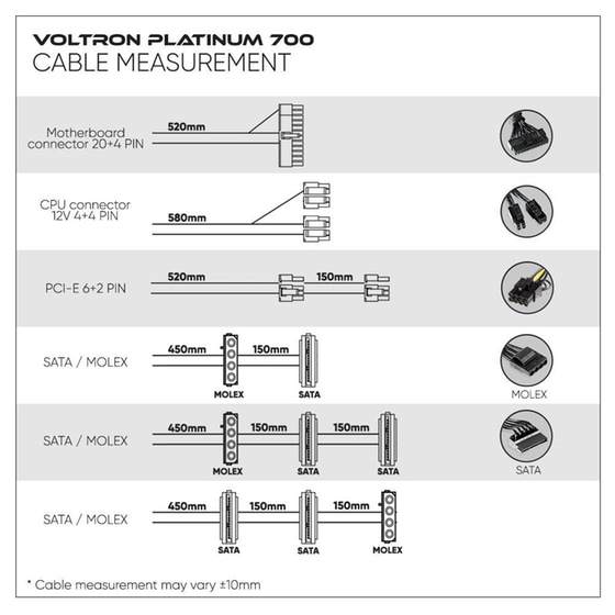 Τροφοδοτικό Υπολογιστή Armaggeddon Voltron Platinum 700W 80+ - Μαύρο image 6