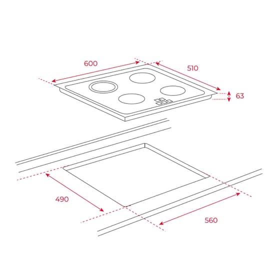 TEKA TBC 64010 TTC Εστία Κεραμική Αυτόνομη 60 cm Μαύρο image 1