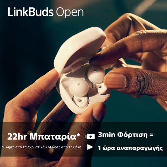 Ακουστικά Bluetooth Sony LinkBuds Open Truly Wireless Bluetooth Open Ear Buds - Transparent Sound - Black image 5