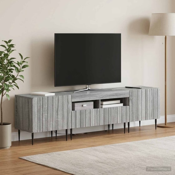 Έπιπλο Τηλεόρασης VidaXL με LED 5 τμχ 178 x 35 x 43 cm - Γκρι Sonoma image 1