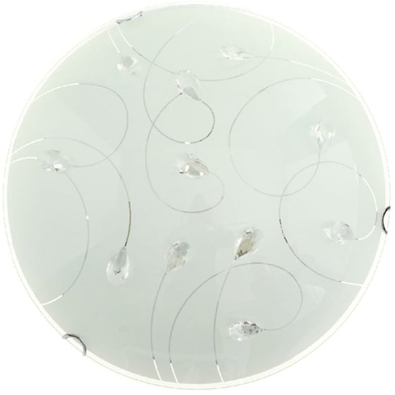 Φωτιστικό Πλαφονιέρα Aca Decor Anya Ad998052 Γυάλινο - Λευκό image 0
