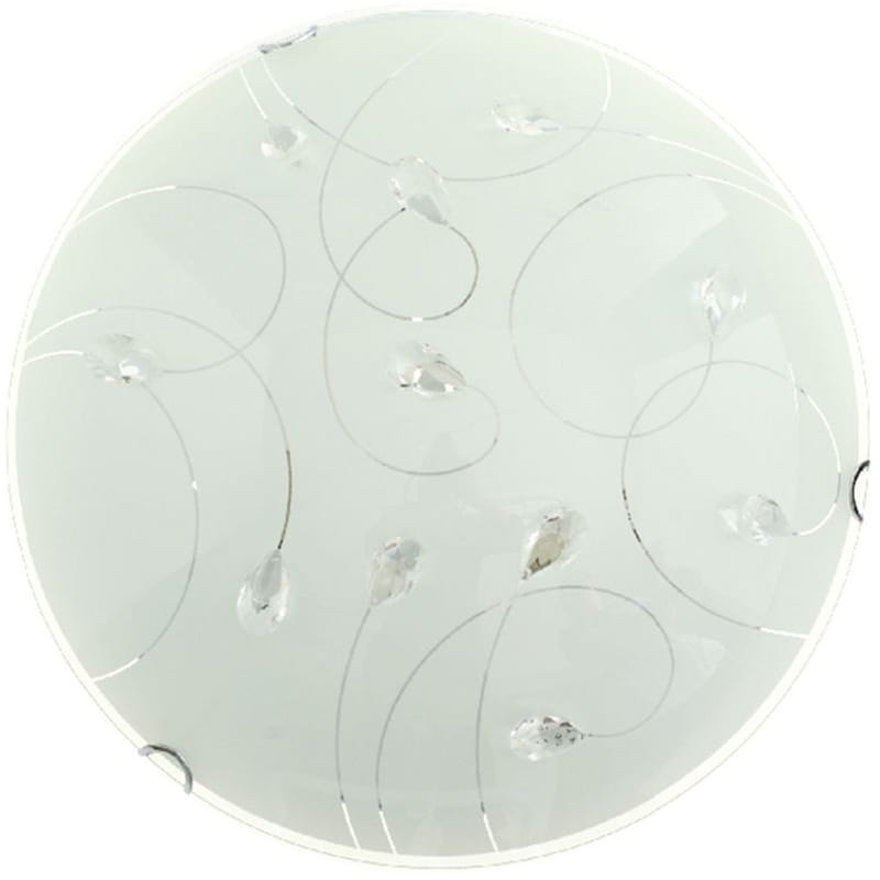 ACA DECOR Φωτιστικό Πλαφονιέρα Aca Decor Anya Ad998052 Γυάλινο - Λευκό