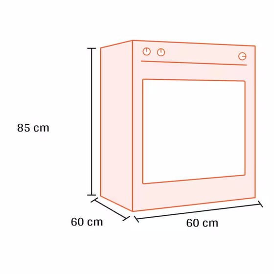 DAVOLINE DAC 600 WH 72 Lt Λευκό Ηλεκτρική Κουζίνα Κεραμική image 2