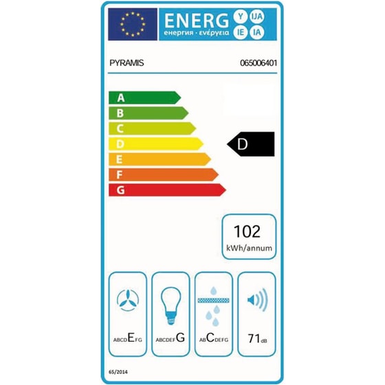 PYRAMIS 065006401 Turbo Slim 60 cm Inox Απορροφητήρας Συρόμενος image 1