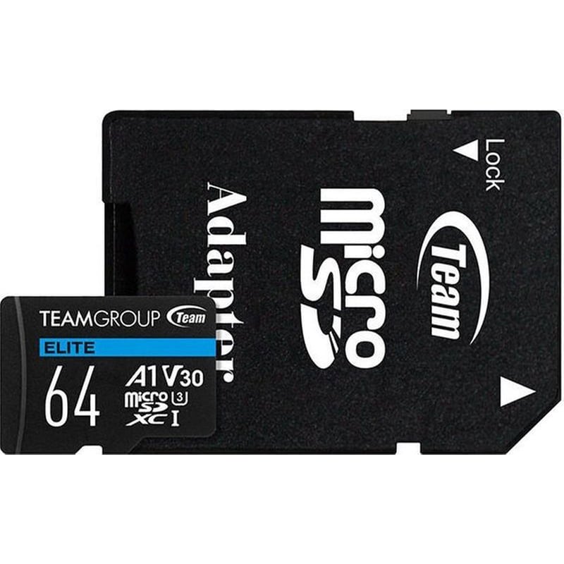 TEAMGROUP Teamgroup MicroSDXC 64 GB Class 10 U3 V30 με αντάπτορα