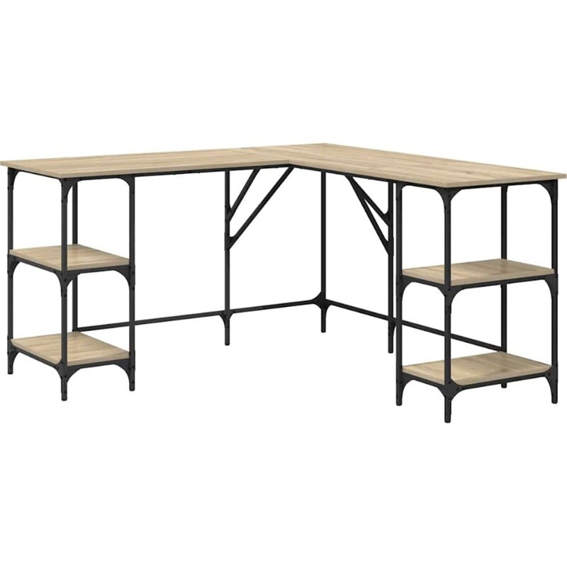Γραφείο VidaXL από Επεξεργασμένο Ξύλο 139x139x75 cm - Sonoma Δρυς