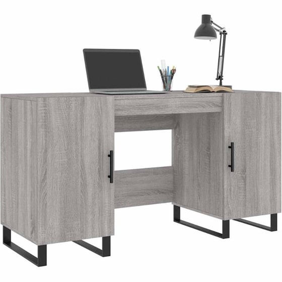 Γραφείο VidaXL από Επεξεργασμένο Ξύλο 140x50x75 cm - Γκρι Sonoma image 2