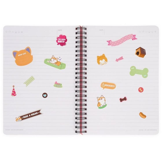 Σημειωματάριο Legami Ριγέ Σπιράλ Large Α5 Corgi image 5