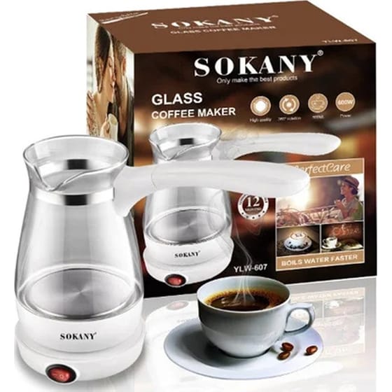 Ηλεκτρικό Μπρίκι SOKANY YLW-607 600 W 0.5 L Λευκό image 1