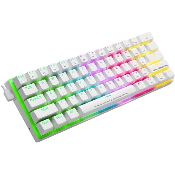 Armaggeddon MKA-61C Pyschstarling Outemu Blue διακόπτες και RGB φωτισμό White (US) image 1