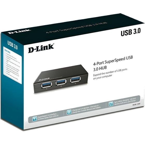 D-Link DUB-1340 USB Hub 4-Port USB 3.0 συμβατό με USB-A image 5
