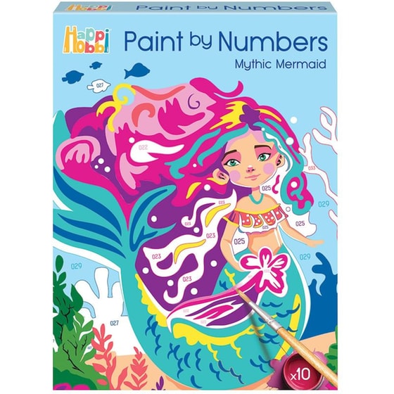 Σετ Ζωγραφικής HappiHobbi Paint By Numbers Mythical Mermaid image 0