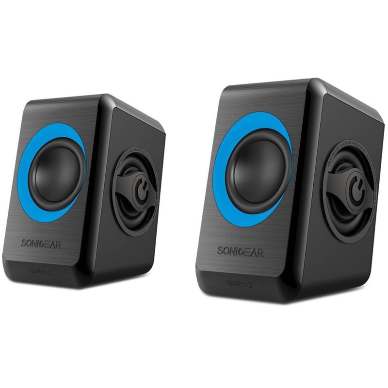 SONIC GEAR Ηχεία 2.0 SonicGear QUATRO2BT Μαύρα, Μπλε