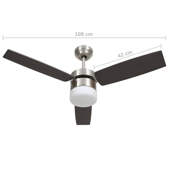 vidaXL 41W 108cm με Φως και Τηλεχειριστήριο Ανεμιστήρας Οροφής image 10