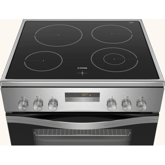 PITSOS PHST49250 63 Lt Inox Ηλεκτρική Κουζίνα Κεραμική image 1