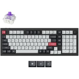 Keychron Q5H-M1 Custom Hall Effect Gaming Ασύρματο Πληκτρολόγιο με Magnetic Purple Διακόπτες 96% (EN)