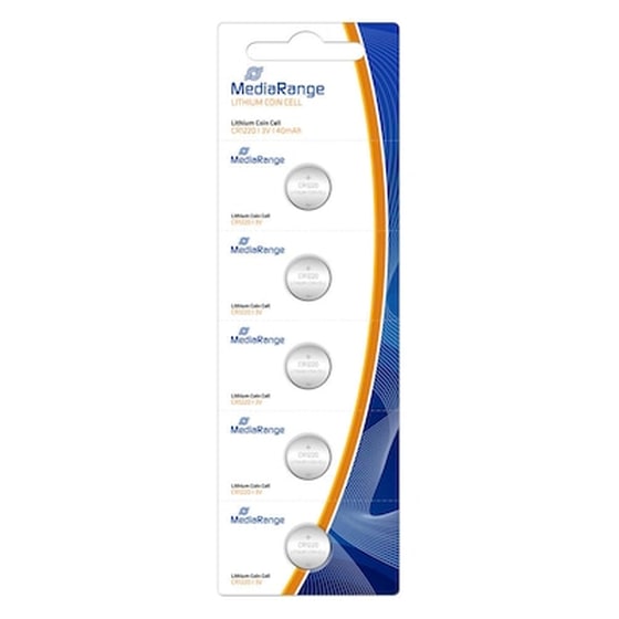 Μπαταρία Λιθίου Mediarange Coin Cells Cr1220 3v (5 Pack) (mrbat134) image 0