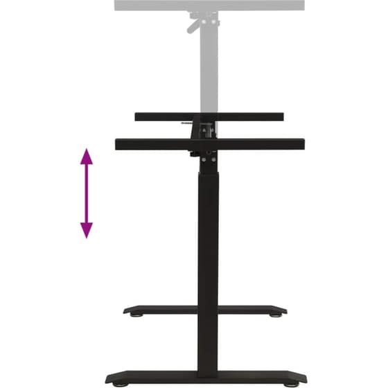 Γραφείο VidaXL από Μασίφ Ξύλο Δρυός 120x60 cm - Μαύρο και Φυσικό image 9