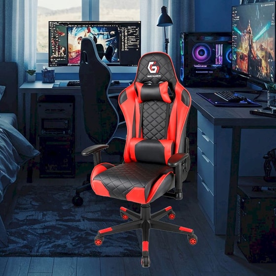 Gaming Καρέκλα Gembird GC-03-BR από Τεχνητό Δέρμα - Μαύρο/ Κόκκινο image 1