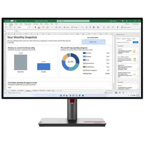 Lenovo ThinkVision P27q-30 Monitor 27" Quad HD IPS Flat 60Hz 6ms image 0