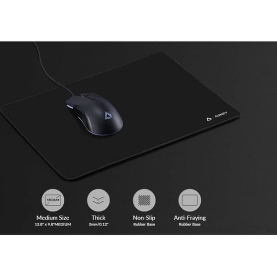Aukey KM-P1 Gaming Mouse Pad Medium 350mm Μαύρο image 3