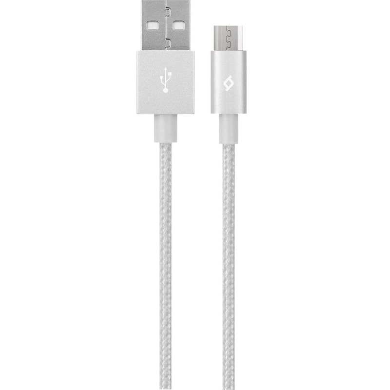 TTEC Καλώδιο Φόρτισης/Συγχρονισμού TECC AlumiCable Micro USB 1.2m - Λευκό