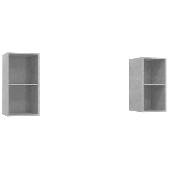 Έπιπλο Τηλεόρασης VidaXL από Μοριοσανίδα 2 Τμχ 37x37x72cm - Γκρι image 0