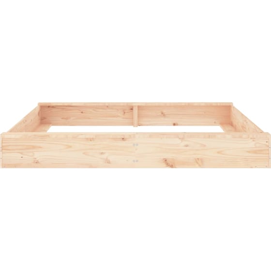 VidaXL Αμμοδόχος με Καθίσματα Τετράγωνη 160x160x20cm Ξύλινη - Φυσικό Χρώμα Ξύλου image 3