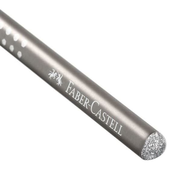 Μολύβι Faber Castell Grip Sparkle B Ασημί image 1
