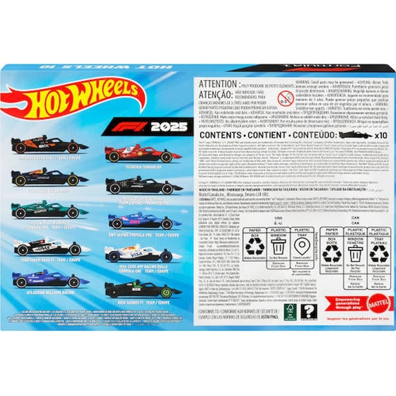 Mattel Hot Wheels Formula 1 Σετ 10 Αυτοκινητάκια image 3