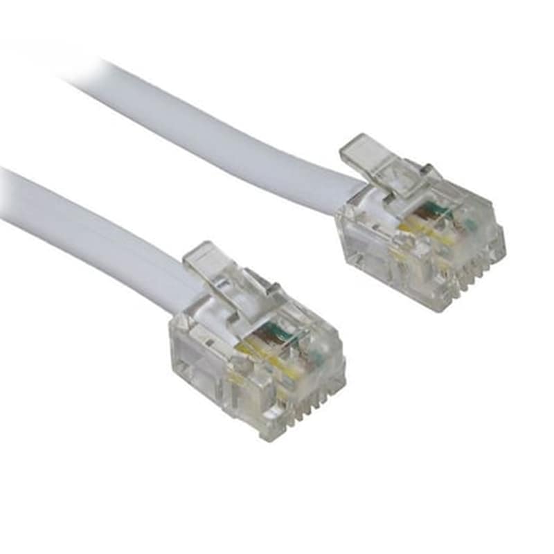 Καλώδιο Powertech Cab-t028 RJ11 6p4c 20m Λευκό