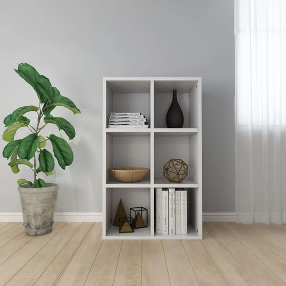 Βιβλιοθήκη VidaXL από Ξύλο 66x30x98 cm - Λευκό image 1