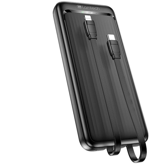 Powerbank Lamtech LAM114536 10.000 mAh - Μαύρο image 1