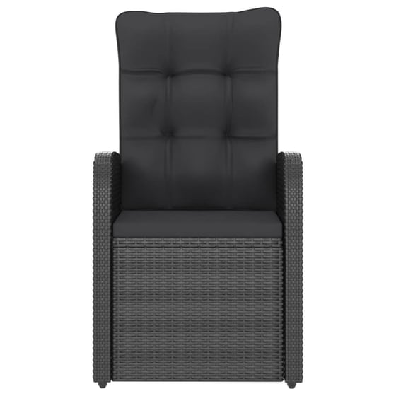 Vidaxl Σετ Τραπεζαρίας Εξ. Χώρου 7 Τεμ. Μαύρο Συνθ. Ρατάν Με Μαξιλάρια image 4