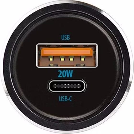 Φορτιστής Αυτοκινήτου Forever CC-06 1x USB-A, 1x USB-C 20W - Black image 2