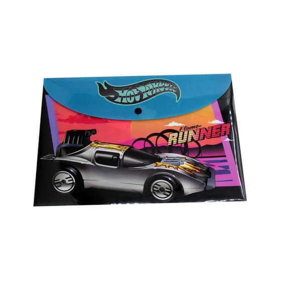 Φάκελος Gim Hot Wheels με Κουμπί Μαύρο image 0