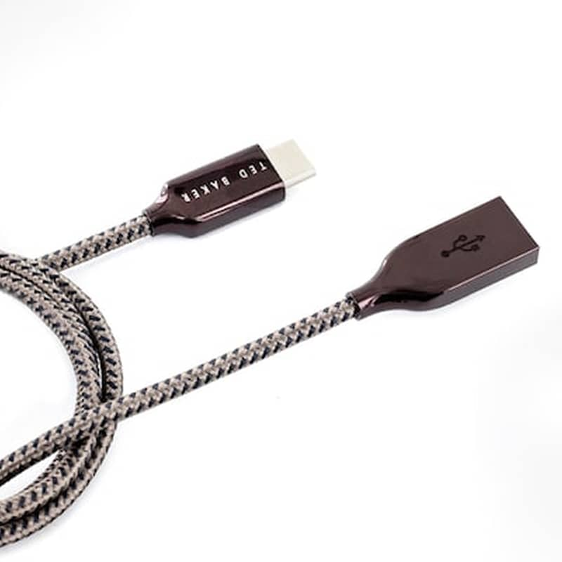 TED BAKER Καλώδιο δεδομένων Ted Baker Connected Usb-C to Usb 1m - Sparked Grey