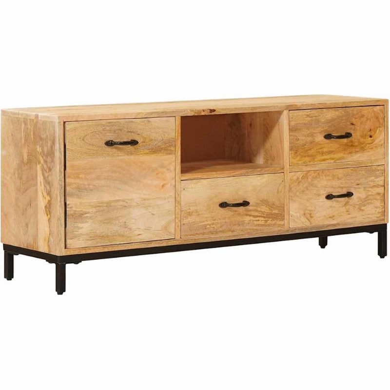 Έπιπλο Τηλεόρασης VidaXL 110 x 30 x 46 cm - Καφέ Μασίφ Ξύλο Μάνγκο