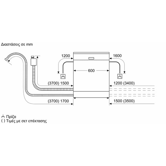NEFF S197YCX07E για 14 Σερβίτσια Μπεζ Εντοιχιζόμενο Πλυντήριο Πιάτων image 2