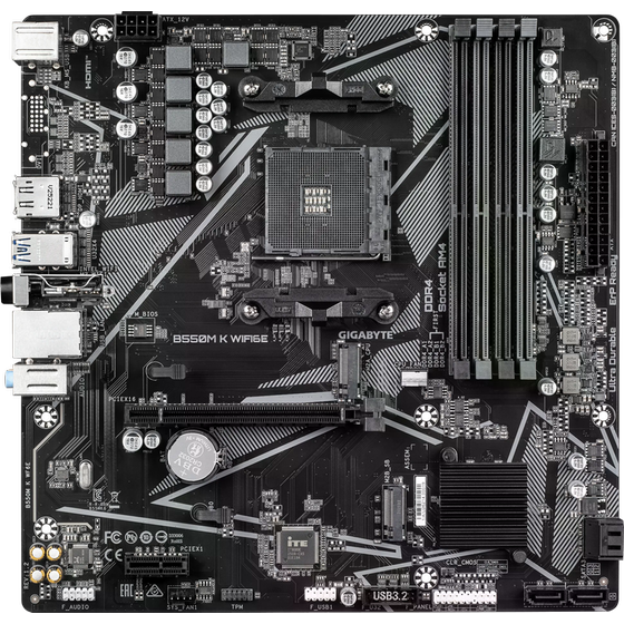 Μητρική Gigabyte B550M K WF6E με AM4 Socket MATX image 2